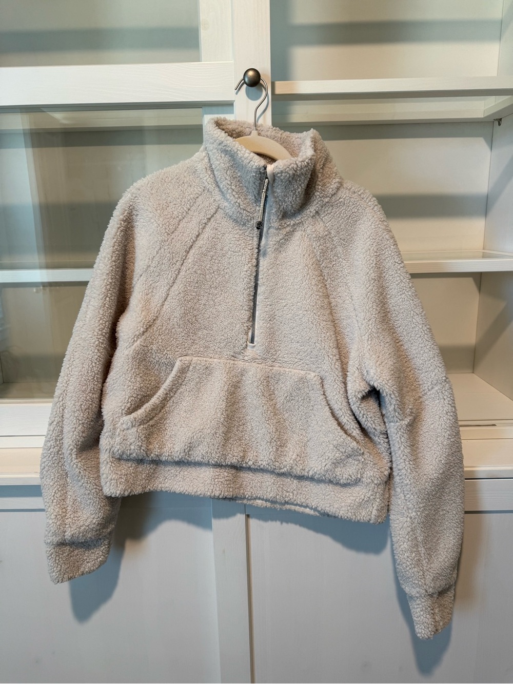 lululemon athletica Cream Sherpa Half-Zip Pullover